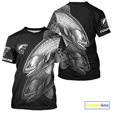 Load image into Gallery viewer, Rainbow Trout performance Fishing Shirts Custom Trout Fishing Long Sleeve Tournament Fishing Shirts NQS10114