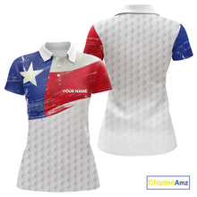 Load image into Gallery viewer, Women golf polo shirts Texas flag patriotic custom ladies golf shirts, gift for the golfers NQS9968