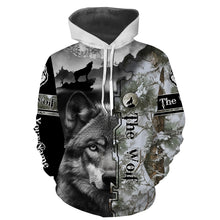 Load image into Gallery viewer, The Wolf Winter Camo Predators Hunting Customize Name 3D All Over Printed Shirts Personalized gifts NQS717