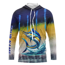 Load image into Gallery viewer, Personalized Marlin Fishing jerseys, Marlin scales UV protection performance saltwater fishing shirt NQS5254