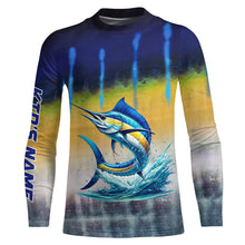 Load image into Gallery viewer, Personalized Marlin Fishing jerseys, Marlin scales UV protection performance saltwater fishing shirt NQS5254