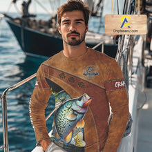 Load image into Gallery viewer, Crappie fishing UV protection custom name fishing shirts, performance shirts for men, women, kid NQS10264