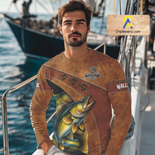 Load image into Gallery viewer, Walleye fishing UV protection custom name fishing shirts, performance shirts for men, women, kid NQS10265