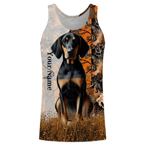 Coonhound dog hunting orange camo Custom Name Full Printing Shirts, best coon hunting dog Hunting Gift NQS4136