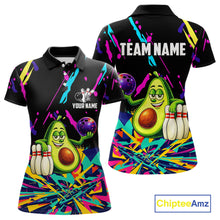 Load image into Gallery viewer, Colorful bowling jerseys funny avocado Bowling Shirts for Women Custom Bowling Team shirt for bowlers NQS11520