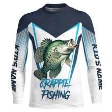 Load image into Gallery viewer, Personalized Crappie fishing 3D All Over Printed Long Sleeve Shirts, Crappie Tournament Fishing Jersey NQS7666