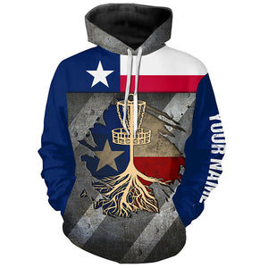 Disc Golf Hoodies custom Texas flag disc golf basket, disc golf gifts NQS8512