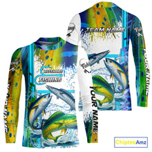 Load image into Gallery viewer, Mahi Mahi, Wahoo, Tuna slam fishing scales custom fishing team jerseys, Offshore fishing apparel NQS9997