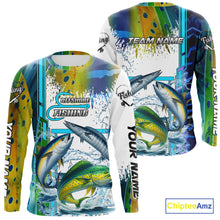 Load image into Gallery viewer, Mahi Mahi, Wahoo, Tuna slam fishing scales custom fishing team jerseys, Offshore fishing apparel NQS9997