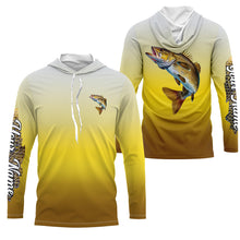 Load image into Gallery viewer, Walleye fishing Custom Name sun protection fishing jersey, Walleye fishing tournament shirts NQS3962