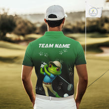 Load image into Gallery viewer, Funny Frog Green Golf polo shirt for men Custom mens golf top, personalized golf gifts NQS11104