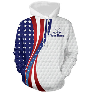 Red, White and Blue American Flag Golf Hoodies custom patriotic team golf uniform NQS9259