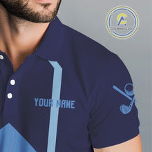 Load image into Gallery viewer, Golf polo shirts For Mens custom team mens golf top, unique golf gifts | Blue NQS10015