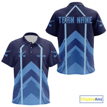 Load image into Gallery viewer, Golf polo shirts For Kid custom team Kid golf top, unique golf gifts | Blue NQS10015