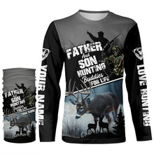 Load image into Gallery viewer, Father and Son Hunting Buddies For Life Deer Hunting bow hunter Grim Reaper Custom Name hunting apparel NQS744