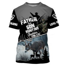 Load image into Gallery viewer, Father and Son Hunting Buddies For Life Deer Hunting bow hunter Grim Reaper Custom Name hunting apparel NQS744