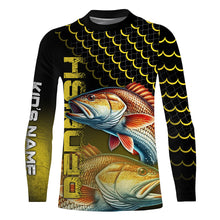 Load image into Gallery viewer, Redfish puppy drum fishing custom Performance Long Sleeve UV protection shirt NQS1040