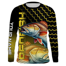 Load image into Gallery viewer, Redfish puppy drum fishing custom Performance Long Sleeve UV protection shirt NQS1040