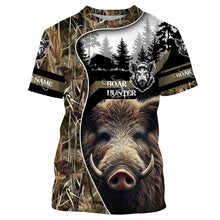 Load image into Gallery viewer, Wild Boar Hunting Camo Customize Name 3D All Over Printed Shirts Personalized Hunting gifts NQS635