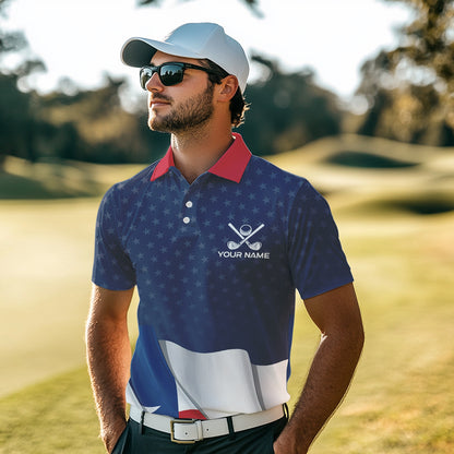 Texas Flag Golf Polo Shirts For Men Custom Team Name golf tops for mens, patriotic golf gifts NQS9769