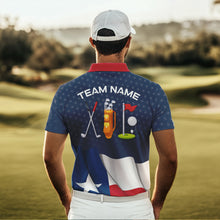 Load image into Gallery viewer, Texas Flag Golf Polo Shirts For Men Custom Team Name golf tops for mens, patriotic golf gifts NQS9769