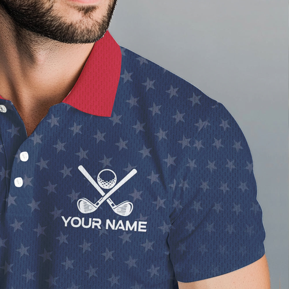 Texas Flag Golf Polo Shirts For Men Custom Team Name golf tops for mens, patriotic golf gifts NQS9769