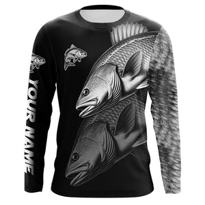 Redfish performance Fishing Shirts Custom Red Drum Fishing Long Sleeve Tournament Fishing Shirts NQS7680