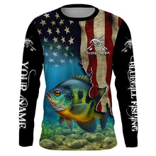 Load image into Gallery viewer, Bluegill Fishing 3D American Flag Patriotic Customize name All over printed shirts NQS516