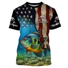 Load image into Gallery viewer, Bluegill Fishing 3D American Flag Patriotic Customize name All over printed shirts NQS516