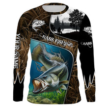 Load image into Gallery viewer, Largemouth Bass Fishing UV protection Customize name long sleeves fishing shirts for men, women, kid NQS753