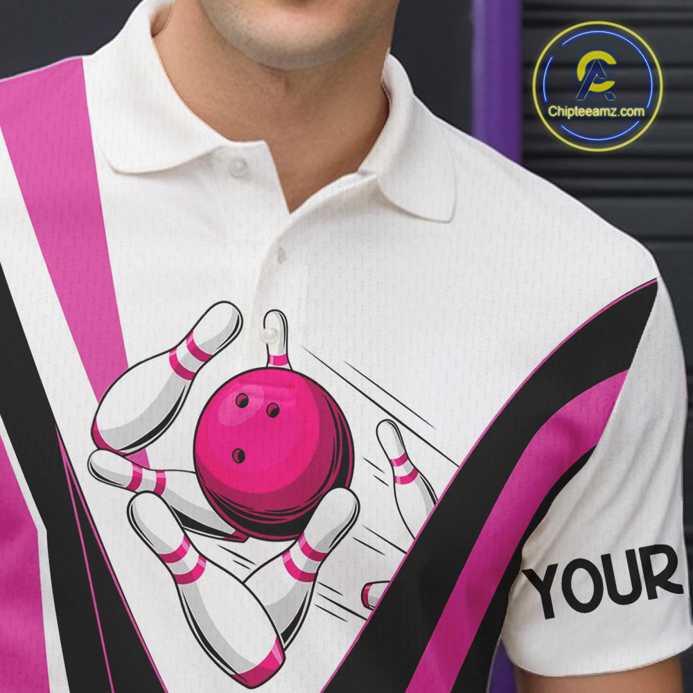 Custom Funny Bowling shirts for men I'm not swearing, I'm using my bowling words Pink bowl shirts NQS11547