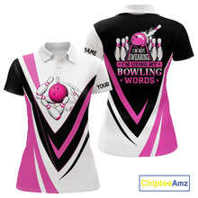 Load image into Gallery viewer, Custom Funny Bowling shirts for Women I'm not swearing, I'm using my bowling words Pink bowl shirts NQS11547