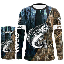 Load image into Gallery viewer, Largemouth Bass Fishing Camo Custom UV Protection Long sleeve fishing shirts Personalized Fishing Gift NQS394