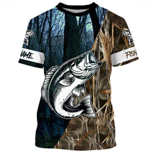 Load image into Gallery viewer, Largemouth Bass Fishing Camo Custom UV Protection Long sleeve fishing shirts Personalized Fishing Gift NQS394