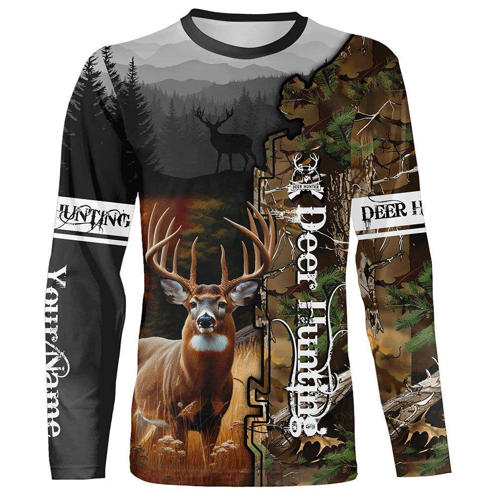 Deer hunting Customize Name 3D All Over Printed Shirts Personalized gift For Hunter Hunting Lovers NQS653