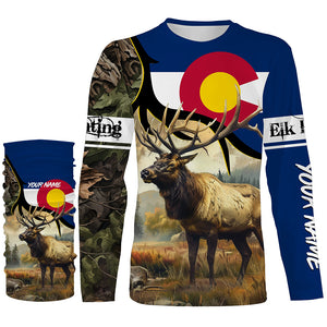 Colorado CO Elk Hunting camo Customize Name 3D All Over Printed Shirts, Personalized hunting Gift NQS2142