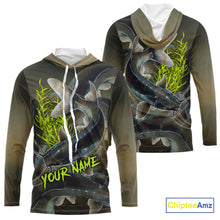Load image into Gallery viewer, Personalized Catfish Fishing jerseys, Catfish scales long sleeve fishing shirts uv protection NQS10332
