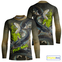 Load image into Gallery viewer, Personalized Catfish Fishing jerseys, Catfish scales long sleeve fishing shirts uv protection NQS10332