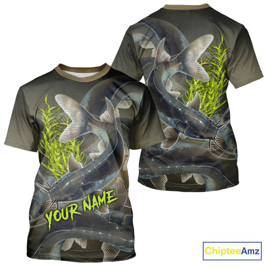 Personalized Catfish Fishing jerseys, Catfish scales long sleeve fishing shirts uv protection NQS10332