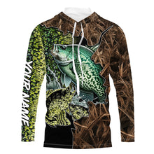 Load image into Gallery viewer, Crappie fishing camo Long Sleeve Fishing tournament shirts customize name NQS2148