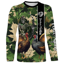 Load image into Gallery viewer, Turkey Hunting green camo Custom name 3D All over print hunting shirts NQS2271