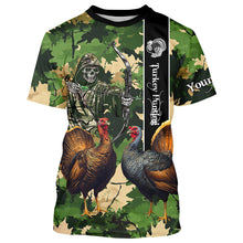 Load image into Gallery viewer, Turkey Hunting green camo Custom name 3D All over print hunting shirts NQS2271