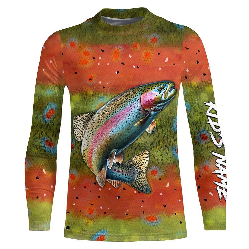 Rainbow trout scales fishing jerseys custom performance Long Sleeve tournament fishing shirts NQS6730