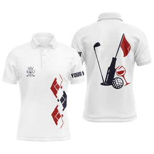 Funny Mens golf polo shirt custom vintage golf and wine golf clubs team polo shirts NQS5356