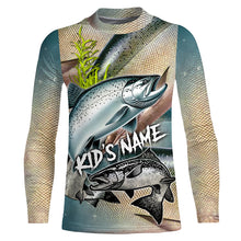 Load image into Gallery viewer, Personalized Chinook salmon Fishing jerseys, salmon scales long sleeve fishing shirts uv protection NQS3685