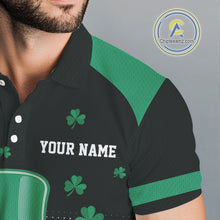 Load image into Gallery viewer, Green clover Golf Ball Mens polo golf shirts Custom St Patrick team golf top for men NQS10777