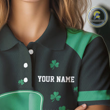 Load image into Gallery viewer, Green clover Golf Ball Women's polo golf shirts Custom St Patrick team golf top for ladies NQS10777