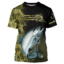 Load image into Gallery viewer, Salmon fishing camouflage Custom performance long sleeve Fishing Shirts, Salmon Fishing jerseys NQS9073