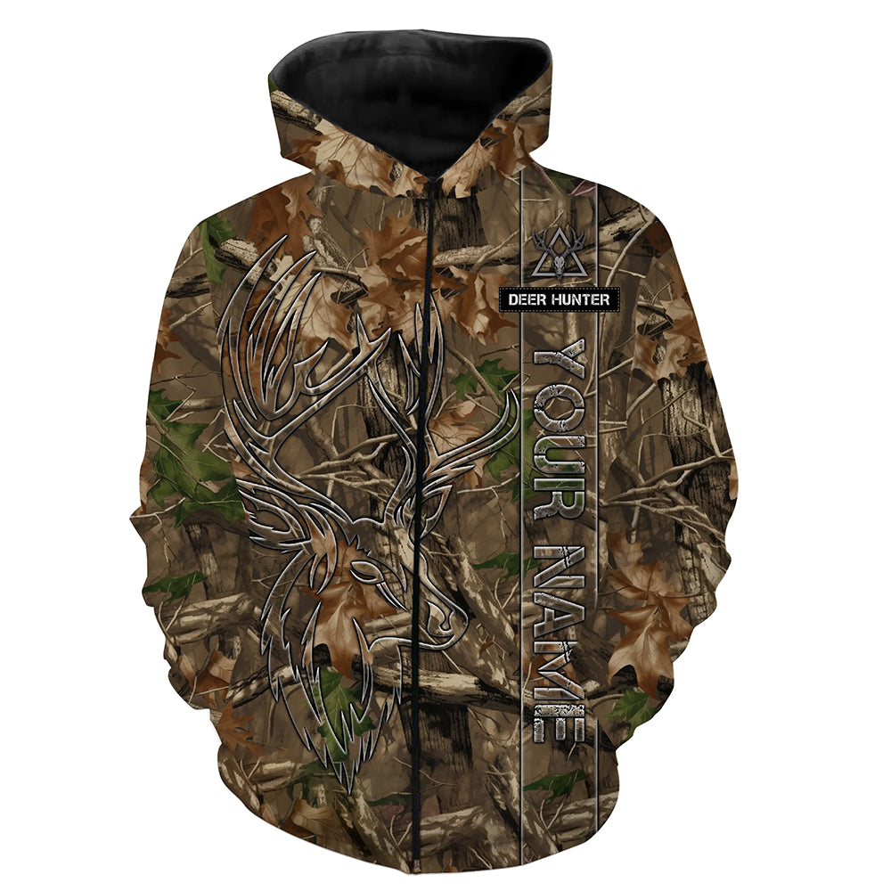 Deer Hunting tree camo Customize Name 3D All Over Printed Shirts Personalized Hunting gifts NQS2436