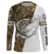 Load image into Gallery viewer, Striped bass Fishing tattoo performance custom fishing shirt UV protection NQS655